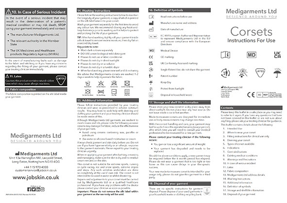 Corsets MTM Abdominal Support Order Form - Electronic