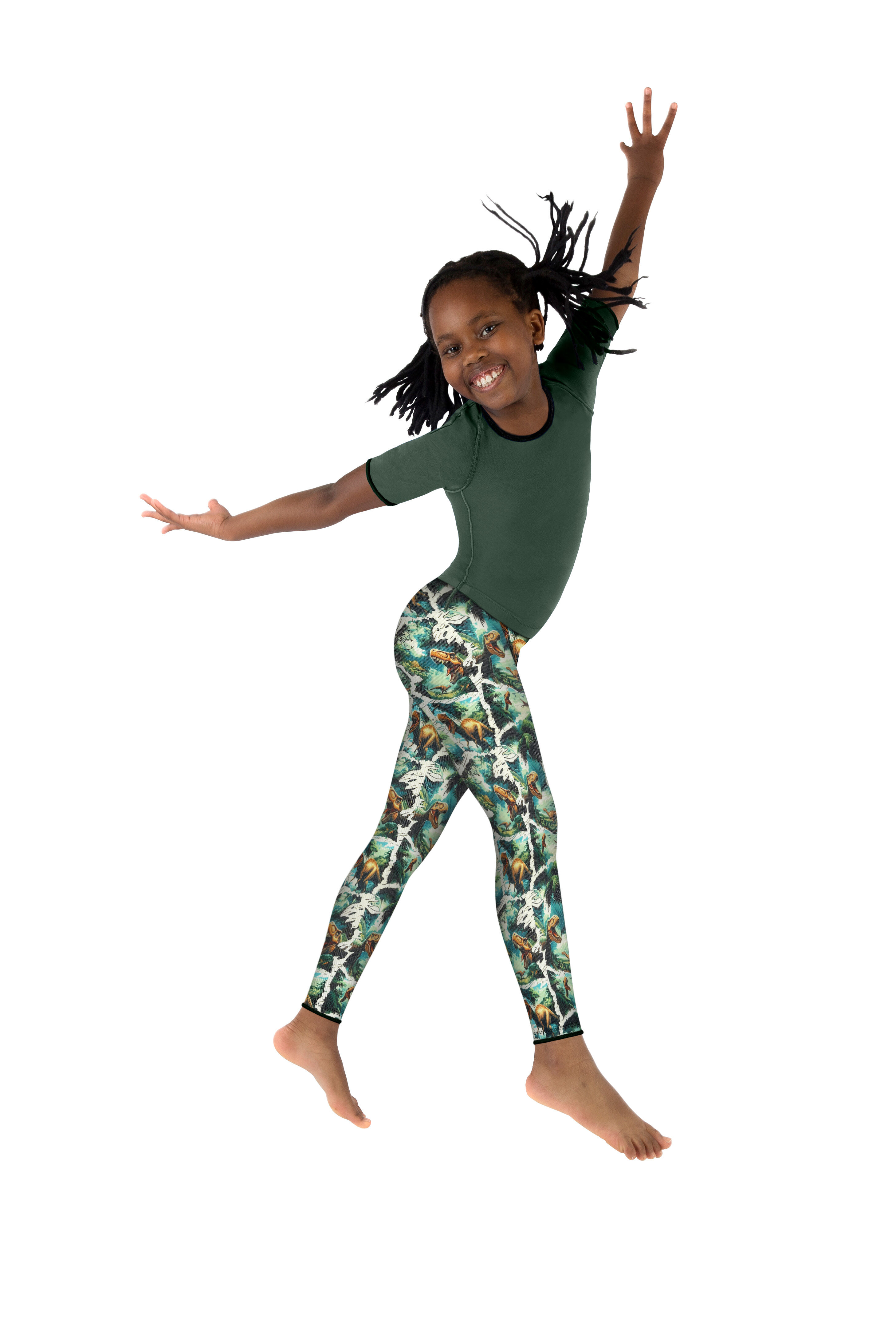 Jobskin Active Green Q10 Dinosaurs Vest and Shorts