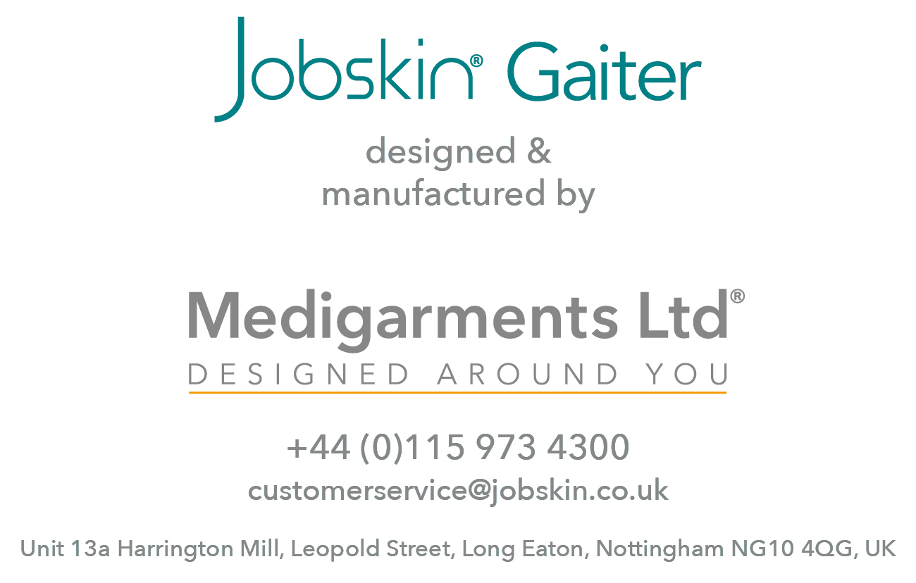 Jobskin Gaiter address and logo