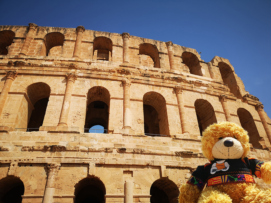 Winston at El Jim Colosseum in Tunisia