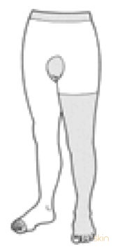 Waist height, one leg, panty – Open pubis 1112