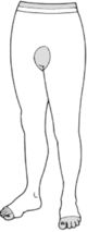 Waist height two legs – Open pubis 1102
