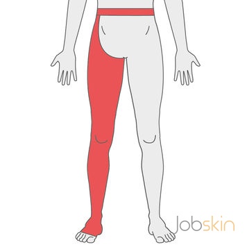 Jobskin® Premium Chap Style, One Leg, Thigh Length with Waist Attachment – 0035