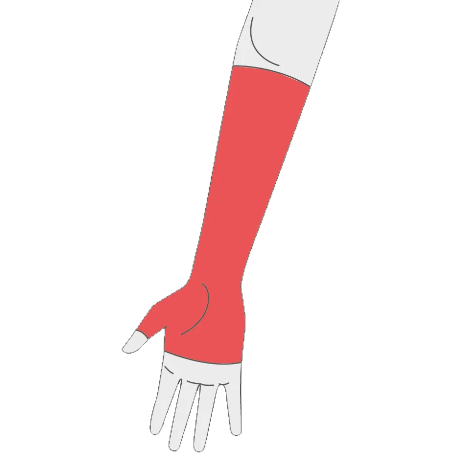 Jobskin® Premium Gauntlet above wrist - (over 7.6cm) - PO 0536